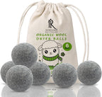 RAYTRADE Wool Dryer Balls 6-Pack 100% Made of Organic New Zealand Wool Reduces by IncredibleRayTrade