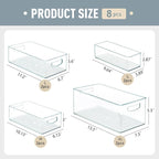 8 PACK Freezer Organizer Bins Clear Stackable Storage Bins - Image 4
