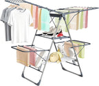 Clothes Drying Rack, Foldable 2-Level Laundry Racks by Unknown