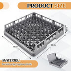 Commercial Dishwasher Tray Rack Polypropylene Full Size Flatware Rack - Image 2