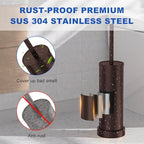 Toilet Brush and Holder Set: 304 Stainless Steel Heavy Duty Toilet Bowl Brush - Image 2