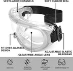 OXG 6 Pack Protective Safety Goggles Anti-Fog, Adjustable Chemical Splash Eye - Image 3