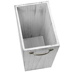 Wood Wastebasket Trash Can Rustic Farmhouse Square Garbage Container Bin - Image 3