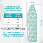 Ironing Board Cover and Pad, Standard Size 15 x 54, Thick Padding - Image 5