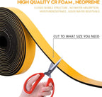 Neoprene Foam Weather Stripping, 2 Inch Wide X 3/8 Inch Thick, Door Jamb Seal - Image 4