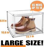 10 Pack Acrylic Shoe Storage Box Clear Plastic Stackable Acrylic Display Case - Image 3