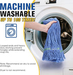 Matthew Cleaning Commercial Mop Head Replacement, 5 Inch Wide Headband - Image 6