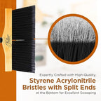 10” Upright Broom with 2 Piece Black Steel Threaded Handle - Image 4