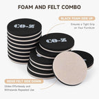 CO-Z 16pcs Felt Furniture Sliders - Image 4