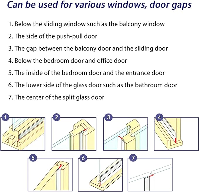TAROSE Weather Stripping, 33 Feet, Transparent, Door Seal, Window Seal - Image 3