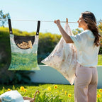 Green Wheat Field Print Windproof Clothespin Holder Bag - Image 2