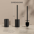 FORIOUS Toilet Brush and Holder Set, 304 Stainless Steel Heavy Duty Base and - Image 7