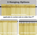 Chyhomenyc Mustard Yellow Sheer Curtains 84 Inch Length 2 Panels, Light - Image 5