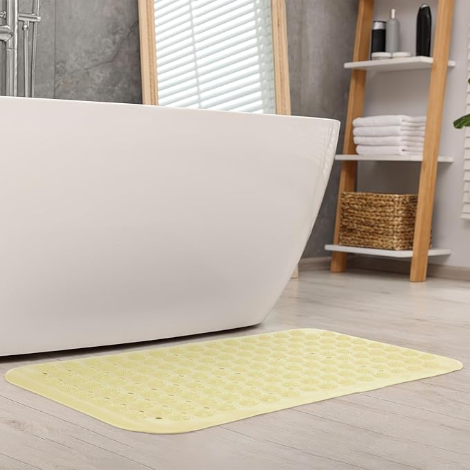 Dunzy 12 Pcs Non Slip Bath Mats 27.6x14.2 Inches TPE Bathtub Mats - Image 5