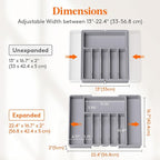 Lifewit Deep Silverware Drawer Organizer - Image 3