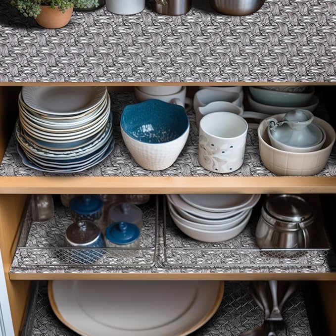 Black 12 x 360 Inch Shelf Liner - Image 2