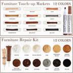 SEISSO Wood Furniture Repair Kit, Wood Filler and Touch Up Markers, - Image 2