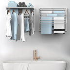 2 Pcs Wall Mount Clothes Drying Rack 26 X 31.5 Laundry Room Organizer Laundry - Image 2