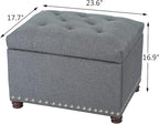 Joveco Storage Ottoman Bench Rectangular Fabric Organization Foot Rest - Image 3