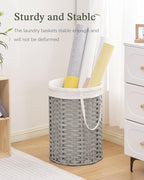 Laundry Hamper Laundry Basket Round 19.0 Gal Handwoven Rattan Laundry Basket - Image 7