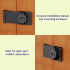3-Digit Combination Lock, Zinc Alloy, Cabinet Door Latch, Easy DIY Installation - Image 4