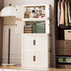 Stackable Storage Bins with Lid 44Gal/176QT Plastic Collapsible Storage Cabinet by JH+Spracely