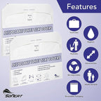 Disposable Toilet Seat Covers XL Half Fold Flushable – 200 Sheets 2 Pack - Image 4