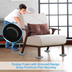 New Upgrade Furniture Movers Sliders, 4+4 Pack 4.3" Multi-Surface Furniture - Image 4