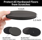 Ezprotekt 5" Round Felt Furniture Movers Sliders - Image 2
