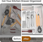 Extra Large Expandable Silverware Organizer, BPA-Free Food-Safe Cutlery - Image 6