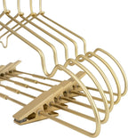 12.5" Gold Metal Baby Clothes Clips Hanger Children Kids Coat Hanger Display - Image 7