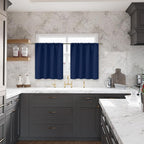 BGment Navy Blue Blackout Curtains 40 Inches Length - Image 2
