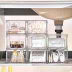 Plastic Drawers Storage, 8 Pack Clear Stackable Storage Drawers, Acrylic - Image 2