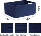 Large Storage Baskets for Organizing, Closet Shelf Baskets for Clothes Blanket - Image 2