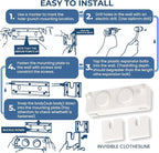 Retractable Clothesline Indoor Outside Heavy-Duty, Upgrade 304 Double Stainless - Image 7