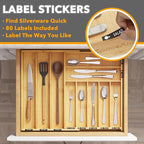 SpaceAid Bamboo Silverware Drawer Organizer - Image 3
