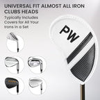 Amy Sport Golf Iron Head Covers Value 12 Pcs Set Thick Synthetic Leather - Image 5