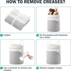 YOUDENOVA Woven Rope Laundry Hamper Basket, 72L Tall Luandry Basket, Baby - Image 7