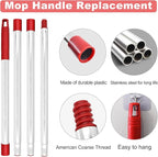 Mop Handle for O Cedar, 2 Spin Mop Base for Ocedar, Mop Stick Pole Handle - Image 4