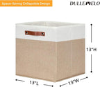 DULLEMELO Cube Storage Bins, Collapsible foldable Linen Canvas Closet Storage - Image 6