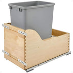 Rev-A-Shelf Pullout Trash Can for Kitchen Cabinet, Single 35 Qt Bin by Rev-A-Shelf