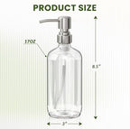 AmazerBath Soap Dispenser, 2 Pack Glass Soap Dispenser - Image 5