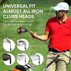 FINGER TEN Premium Synthetic Leather Stylish Iron & Wedge Golf Head Covers - Image 5