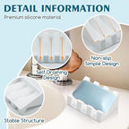 Silicone Soap Dish for Bar Soap Holder for Shower Bathroom Self Draining - Image 2