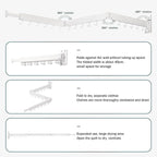 Wall Mounted Clothes Drying Rack, Collapsible, Retractable - Image 6