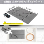 Stone Drying Mat for Kitchen Counter19.7"x 15.7"- 180° Steam-Cured for Smooth - Image 4