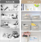 Storage Baskets, 11-Inch Woven Fabric Bins, Storage Cubes - Image 6