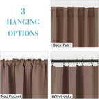 RYB HOME Blackout Curtains 80 inches Long Thermal Insulating Large Window - Image 6