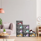 Large Shoe Boxes Clear Plastic Stackable, 8 Pack Drop Side Shoe Storage Boxes - Image 5