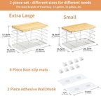 Extra Large Trash Bag Holder Stackable Kitchen Storage White, 2 Pack Wall - Image 7